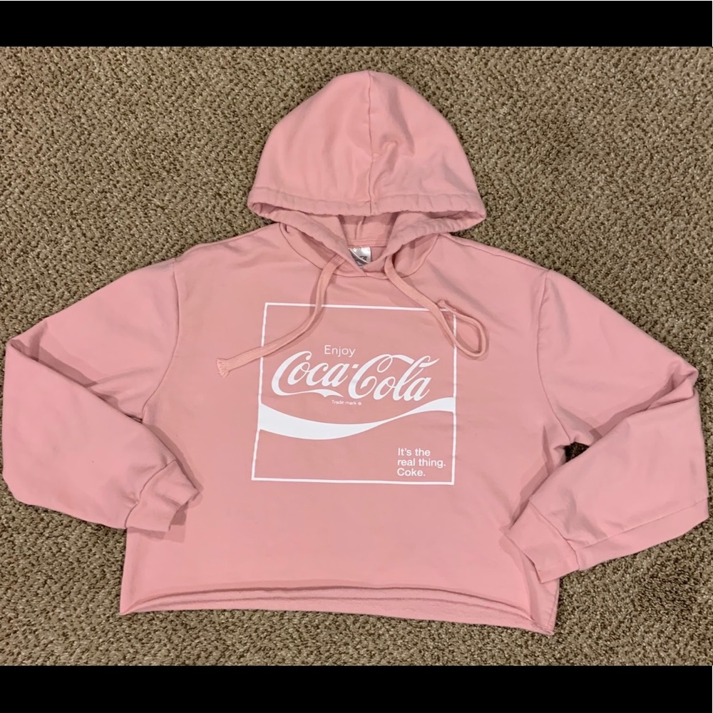 Women’s Coca Cola Hoodie Crop Size Medium